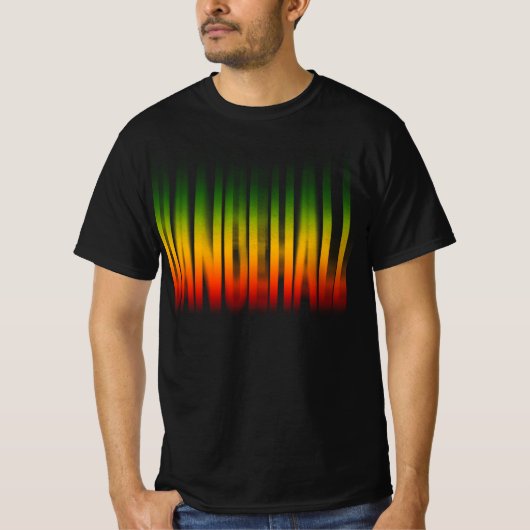 Tancehall verschwommene Wirkung Typografie Rasta R T-Shirt (Vorderseite)