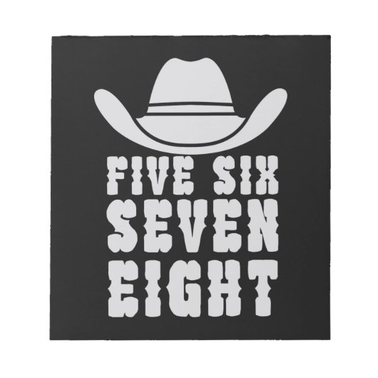 Tanceline Five Sechs sieben acht Notizblock (Vorderseite)