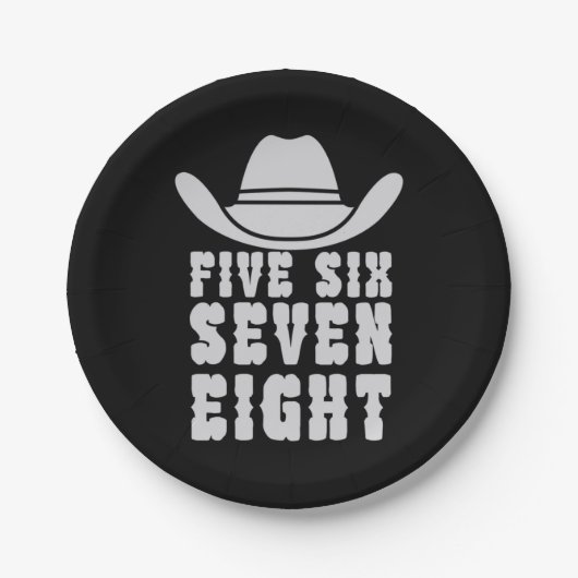 Tanceline Five Sechs sieben acht Pappteller (Vorderseite)