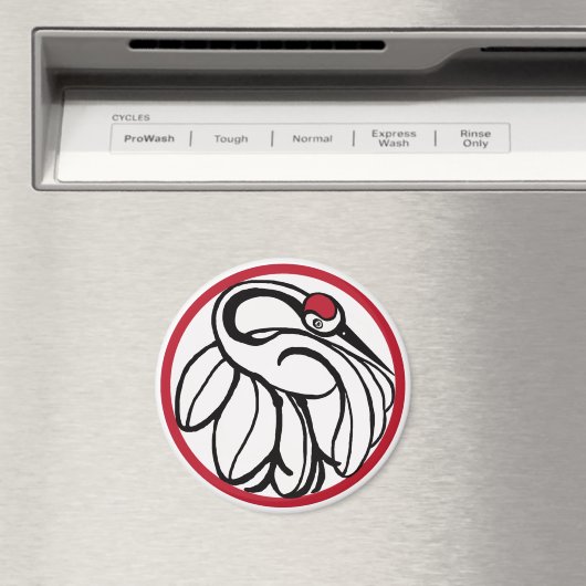 Tancho Japanese Crane Magnet (In Situ (Geschirrspüler))