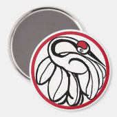 Tancho Japanese Crane Magnet (Vorderseite/Rückseite)
