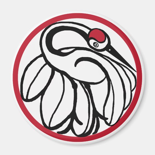 Tancho Japanese Crane Magnet (Vorne)