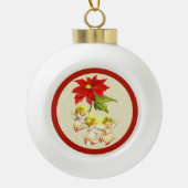 Tancing Baby Angels Weihnachtsdekoration Keramik Kugel-Ornament (Vorderseite)