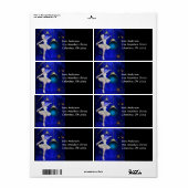 Tancing Ballerina 2b Weihnachtsadressen Labels (Vorne)