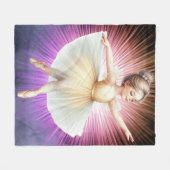 Tancing Ballerina Fleecedecke (Vorderseite (Horizontal))