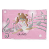 Tancing Ballerina Girl - Brünett Kissenbezug (Rückseite)