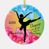 Tancing Ballerina Keramik Ornament (Vorne)