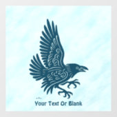 Tancing Blue Raven Fensteraufkleber (Blatt)