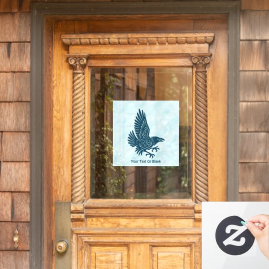 Tancing Blue Raven Fensteraufkleber (Haustür)