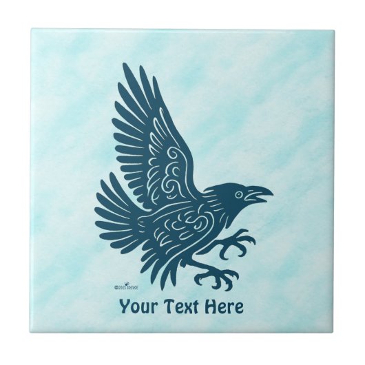Tancing Blue Raven Fliese (Vorderseite)