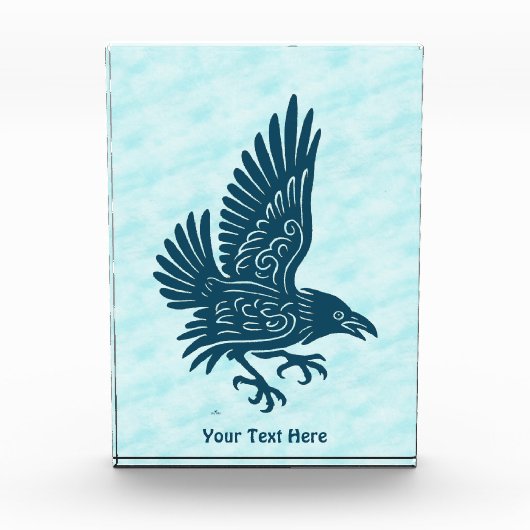 Tancing Blue Raven Fotoblock (Vorderseite)