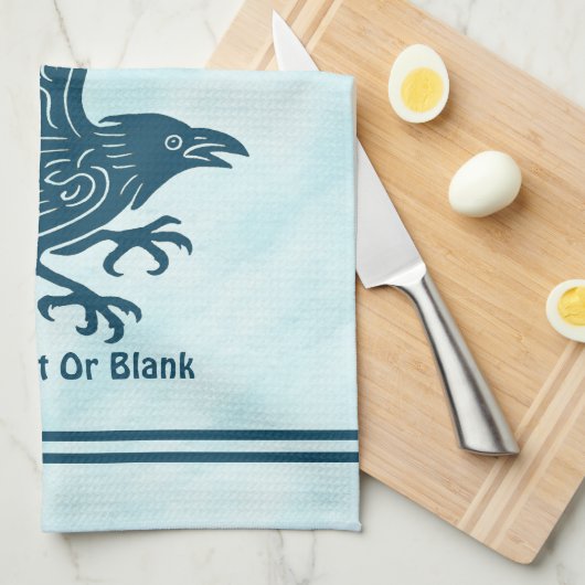 Tancing Blue Raven Geschirrtuch (Viertel Falte)