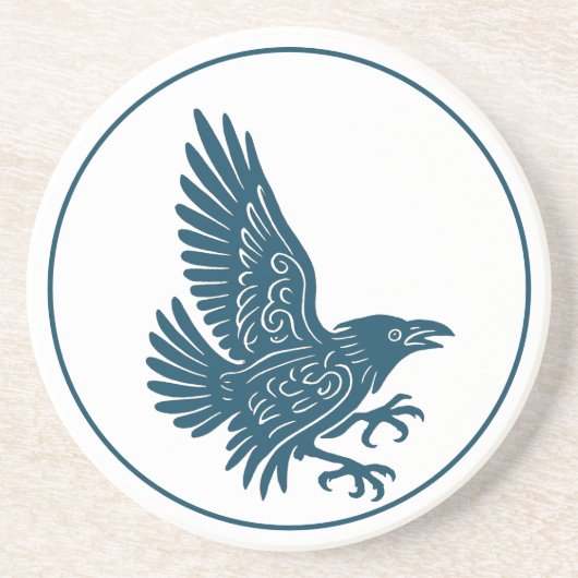 Tancing Blue Raven Getränkeuntersetzer (Vorne)