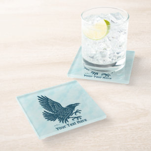 Tancing Blue Raven Glasuntersetzer