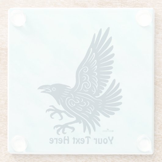 Tancing Blue Raven Glasuntersetzer (Rückseite)