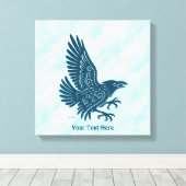 Tancing Blue Raven Leinwanddruck (Insitu (Holzboden))