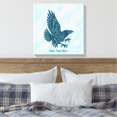 Tancing Blue Raven Leinwanddruck (Insitu (Schlafzimmer))