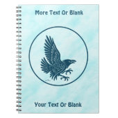 Tancing Blue Raven Notizblock (Vorderseite)