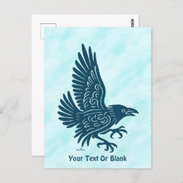 Tancing Blue Raven Postkarte