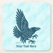 Tancing Blue Raven Rechteckiger Pappuntersetzer (Vorderseite)