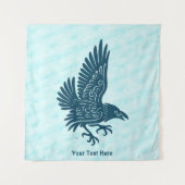 Tancing Blue Raven Wandteppich (Vorderseite)