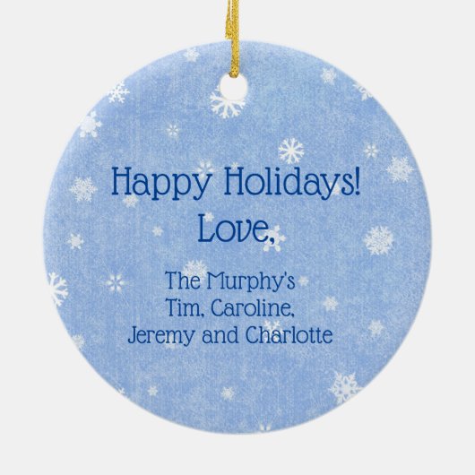 Tancing Country Snowman Keramik Ornament (Hinten)