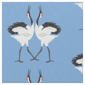 Tancing Cranes Fabric Stoff (Nahaufnahme)