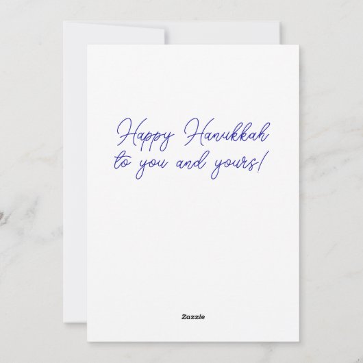 Tancing Dreidels Hanukkah Feiertagskarte (Rückseite)