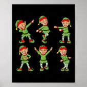 Tancing Elf Weihnachts Tanz Challenge Boys Girls K Poster (Vorne)