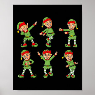 Tancing Elf Weihnachts Tanz Challenge Boys Girls K Poster