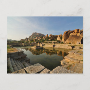 Tancing Girls Bath Ancient Courtesan Street Hampi Postkarte