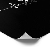 Tancing Heartbeat Rumba Salsa Cha Jive Bachata Poster (Ecke)