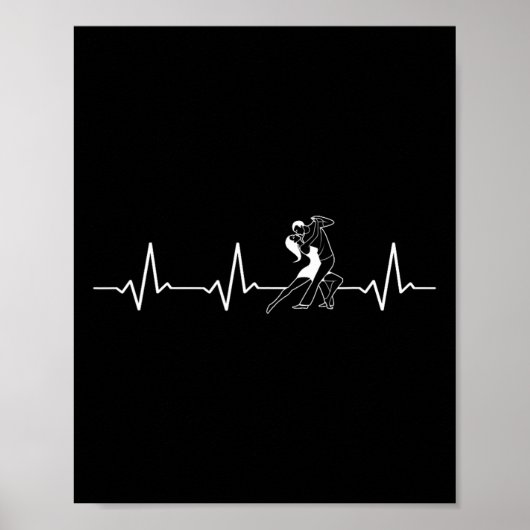 Tancing Heartbeat Rumba Salsa Cha Jive Bachata Poster (Vorne)