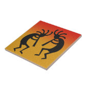 Tancing Kokopelli Wüste Sunset Südwest Fliese (Seite)