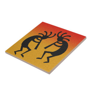 Tancing Kokopelli Wüste Sunset Südwest Fliese