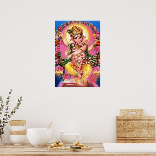 Tancing Lord Ganesha Poster (Küche)