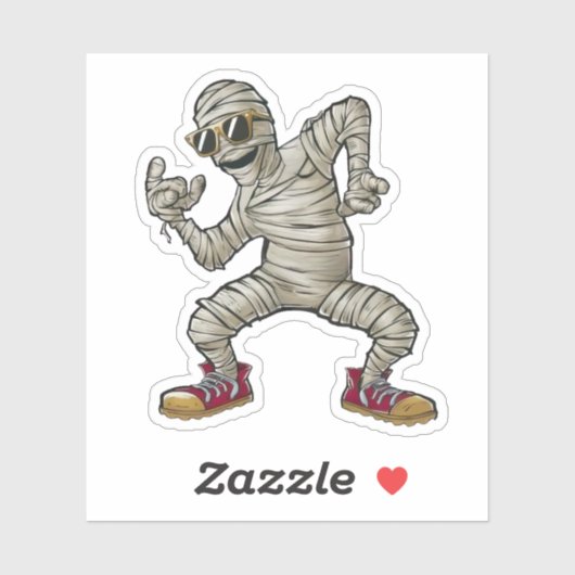 Tancing Mummy Aufkleber (Blatt)