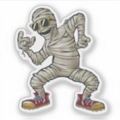 Tancing Mummy Aufkleber (Vorderseite)