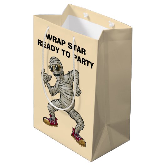 Tancing Mummy Mittlere Geschenktüte (Rückseite Schrägansicht)