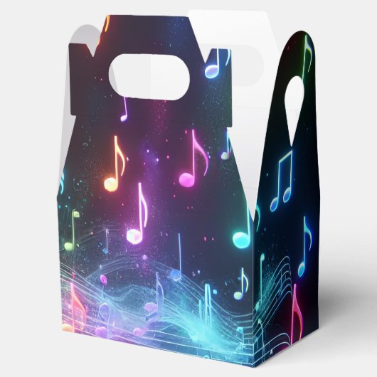 Tancing Neon Musical Notes Geschenkschachtel (Geöffnet)