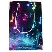 Tancing Neon Musical Notes Mittlere Geschenktüte (Vorderseite)
