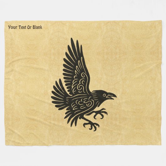 Tancing Norse Raven Fleecedecke (Vorderseite (Horizontal))