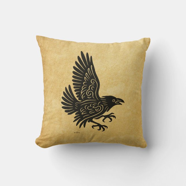Tancing Norse Raven Kissen (Vorderseite)