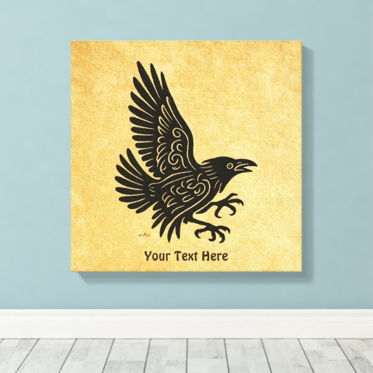 Tancing Norse Raven Leinwanddruck (Insitu (Holzboden))