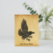 Tancing Norse Raven Postkarte (Stehend Vorderseite)