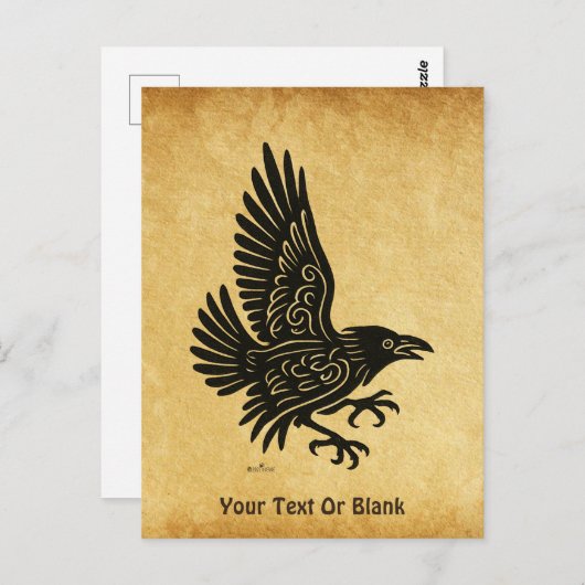 Tancing Norse Raven Postkarte (Vorne/Hinten)