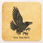 Tancing Norse Raven Rechteckiger Pappuntersetzer (Vorderseite)