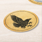 Tancing Norse Raven Runder Pappuntersetzer (Angewinkelt)
