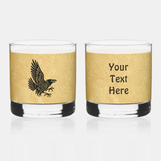 Tancing Norse Raven Whiskyglas (Vorderseite)