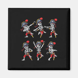 Tancing Pirate Skeletons TanzChallenge Boys Kinder Magnet